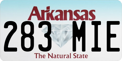 AR license plate 283MIE