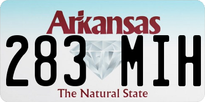 AR license plate 283MIH