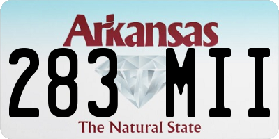 AR license plate 283MII