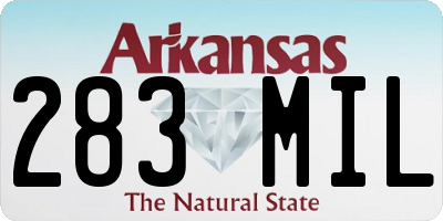 AR license plate 283MIL