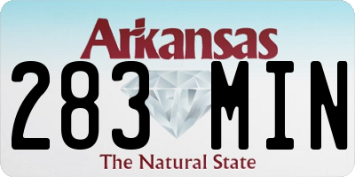 AR license plate 283MIN