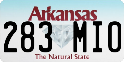AR license plate 283MIO