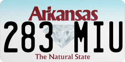 AR license plate 283MIU