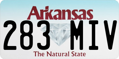 AR license plate 283MIV