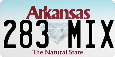 AR license plate 283MIX