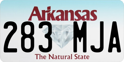 AR license plate 283MJA