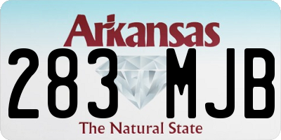 AR license plate 283MJB