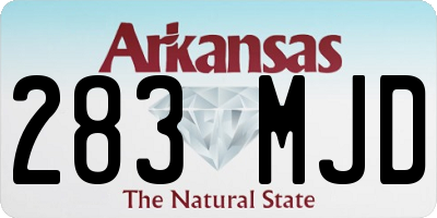 AR license plate 283MJD