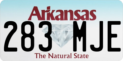 AR license plate 283MJE