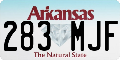 AR license plate 283MJF