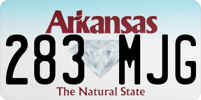 AR license plate 283MJG