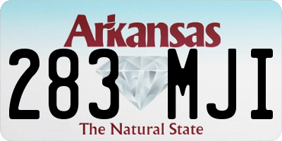 AR license plate 283MJI
