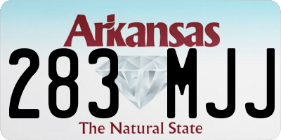 AR license plate 283MJJ