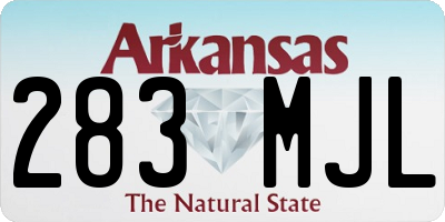 AR license plate 283MJL