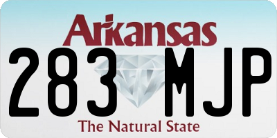 AR license plate 283MJP