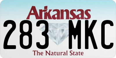 AR license plate 283MKC