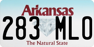 AR license plate 283MLO