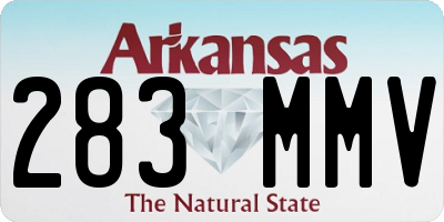 AR license plate 283MMV