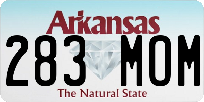 AR license plate 283MOM