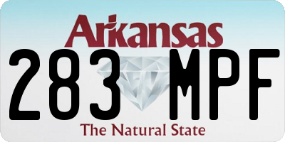 AR license plate 283MPF