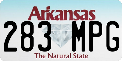 AR license plate 283MPG