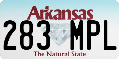 AR license plate 283MPL