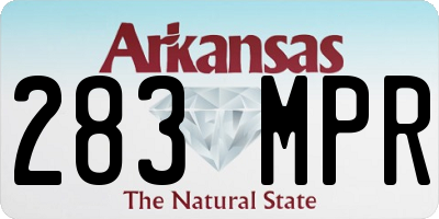 AR license plate 283MPR