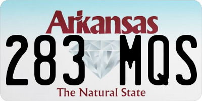 AR license plate 283MQS