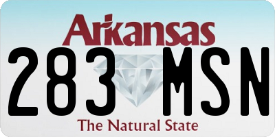AR license plate 283MSN
