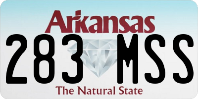 AR license plate 283MSS