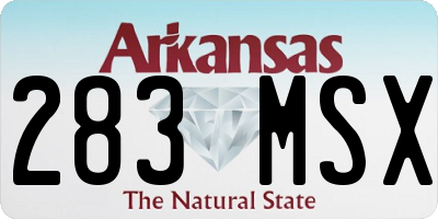 AR license plate 283MSX