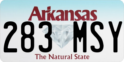 AR license plate 283MSY