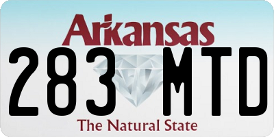 AR license plate 283MTD