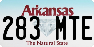 AR license plate 283MTE
