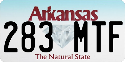 AR license plate 283MTF