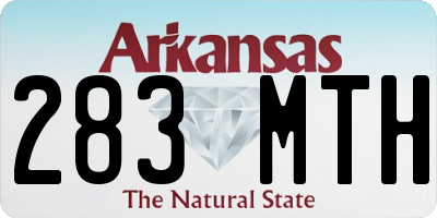 AR license plate 283MTH