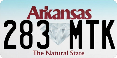 AR license plate 283MTK