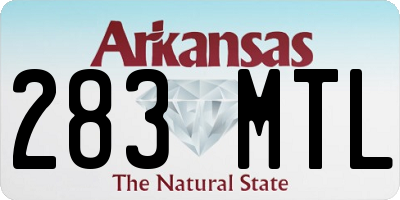 AR license plate 283MTL