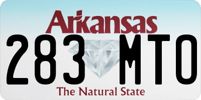 AR license plate 283MTO