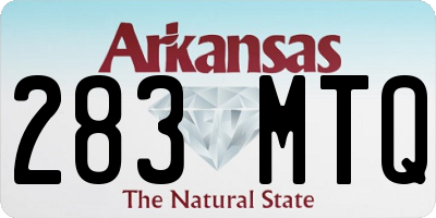AR license plate 283MTQ