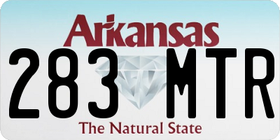 AR license plate 283MTR