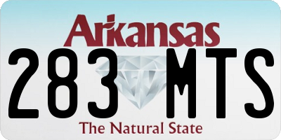 AR license plate 283MTS