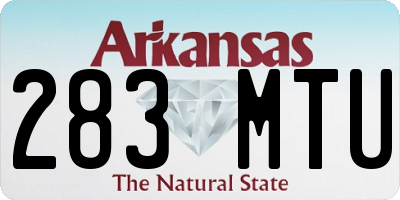 AR license plate 283MTU