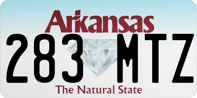 AR license plate 283MTZ