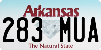 AR license plate 283MUA