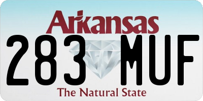 AR license plate 283MUF