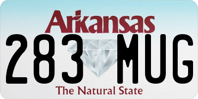 AR license plate 283MUG