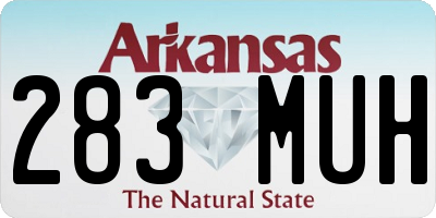 AR license plate 283MUH