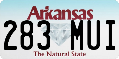 AR license plate 283MUI