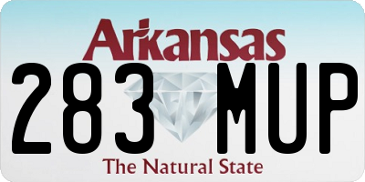 AR license plate 283MUP